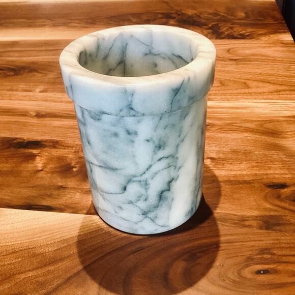 White Marble Kitchen Utensil Holder - Picture 3 of 5